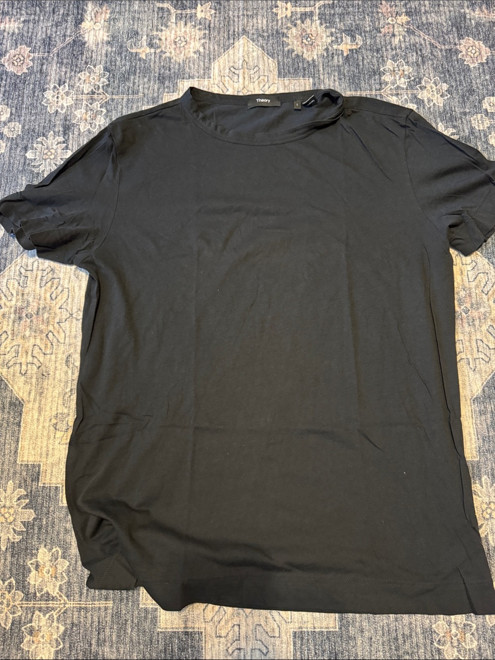 Theory Black Short-Sleeve Crew Neck Tee